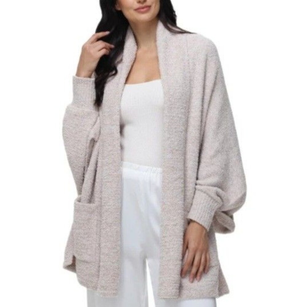 525 America Women's Open Front The Cozy Wrap Goat Heather Tan Size S/M NWT
